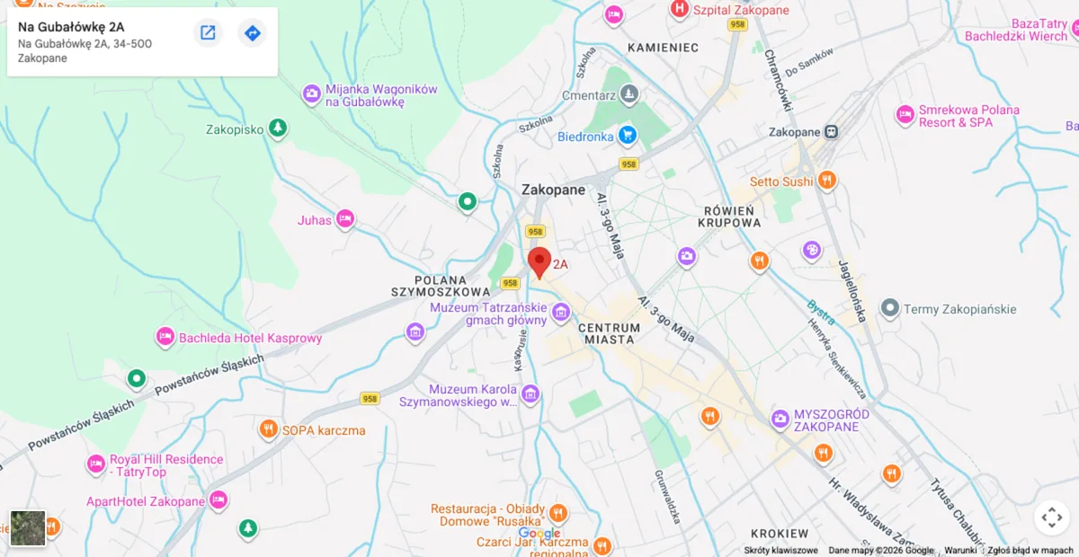 Mapa dojazdu